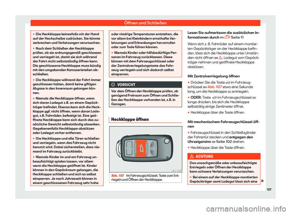 Seat Mii electric 2018  Betriebsanleitung (in German) 