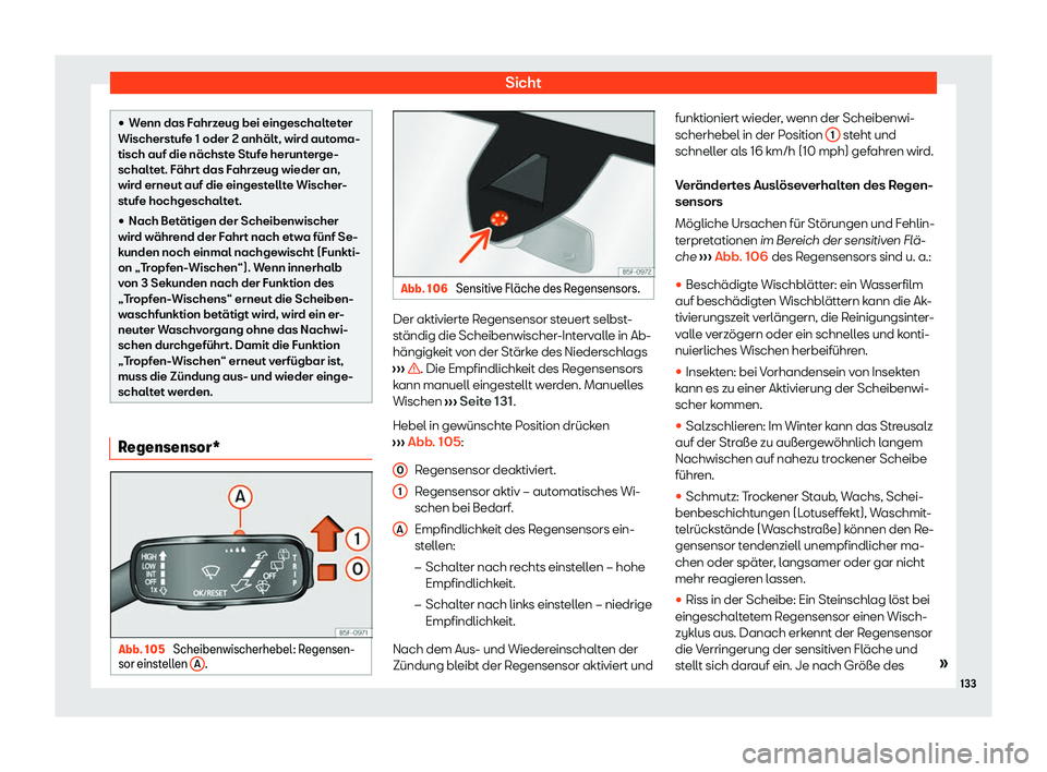 Seat Ibiza 2020  Betriebsanleitung (in German) Sicht
