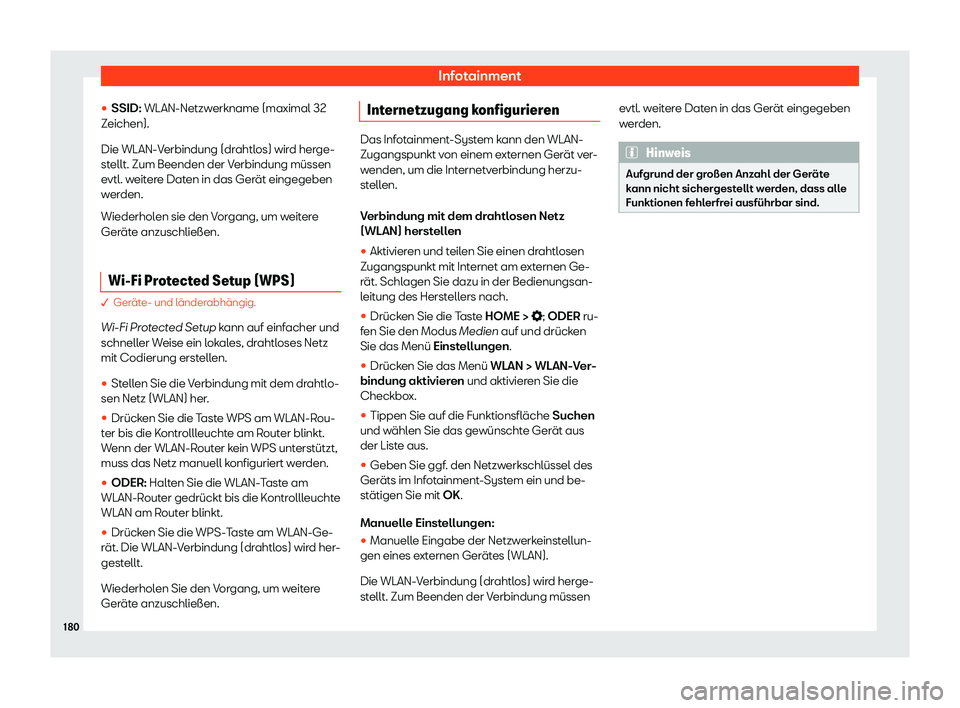 Seat Ibiza 2020  Betriebsanleitung (in German) Infotainment
