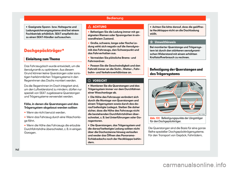 Seat Ibiza 2019  Betriebsanleitung (in German) Bedienung
