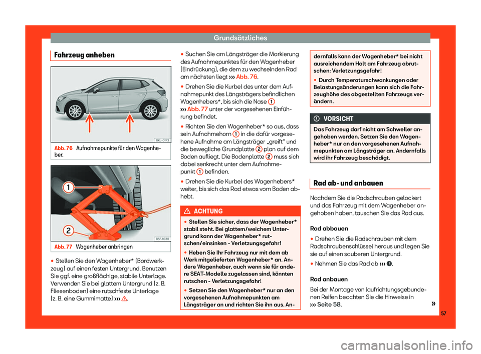 Seat Ibiza 2018 Betriebsanleitung (in German) Grunds Seat Ibiza 2018 Betriebsanleitung (in German) Grunds