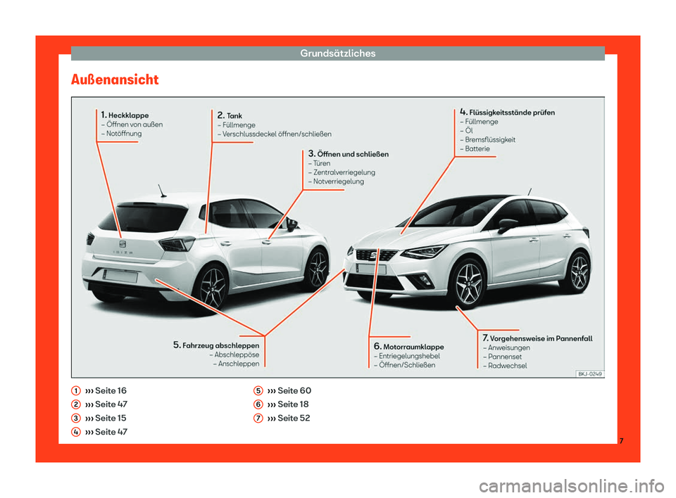 Seat Ibiza 2018  Betriebsanleitung (in German) Grunds