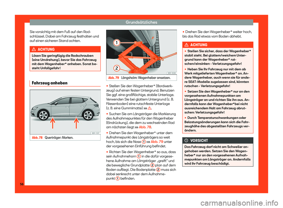 Seat Leon Sportstourer 2018  Betriebsanleitung (in German) Grunds