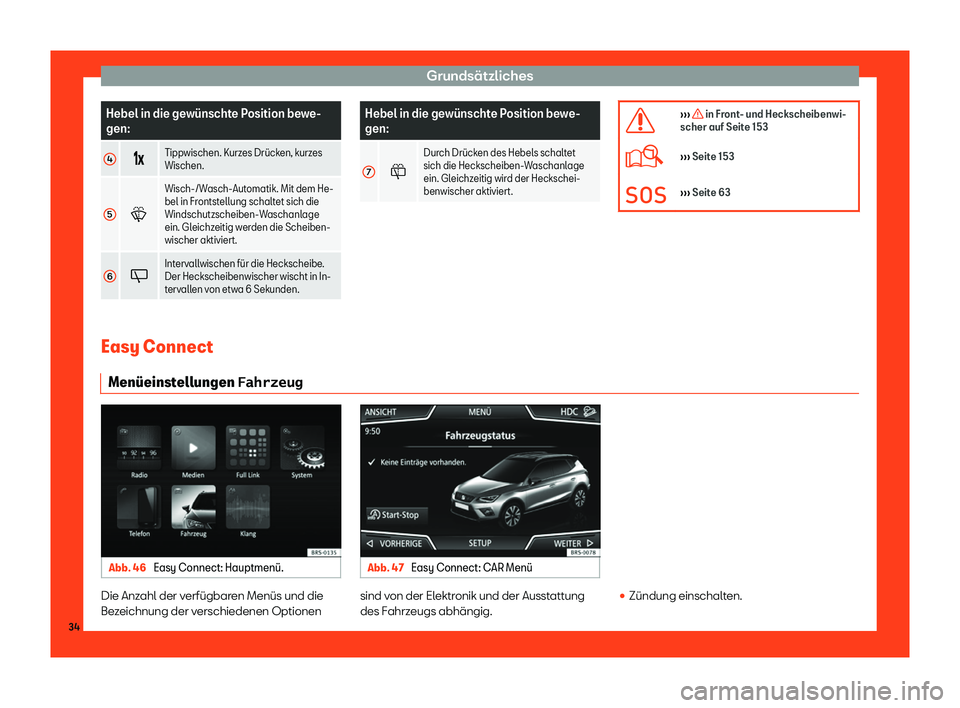Seat Arona 2018  Betriebsanleitung (in German) Grunds