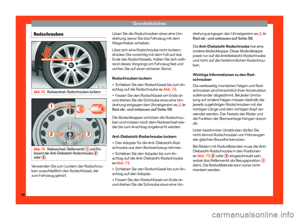 Seat Arona 2018  Betriebsanleitung (in German) Grunds