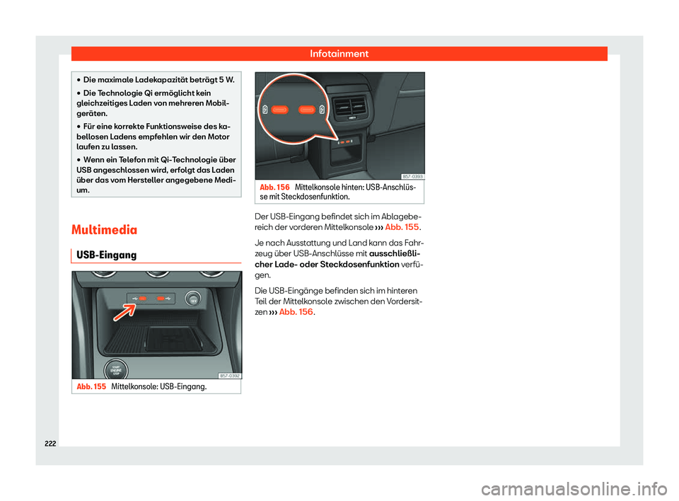 Seat Ateca 2020  Betriebsanleitung (in German) Infotainment
