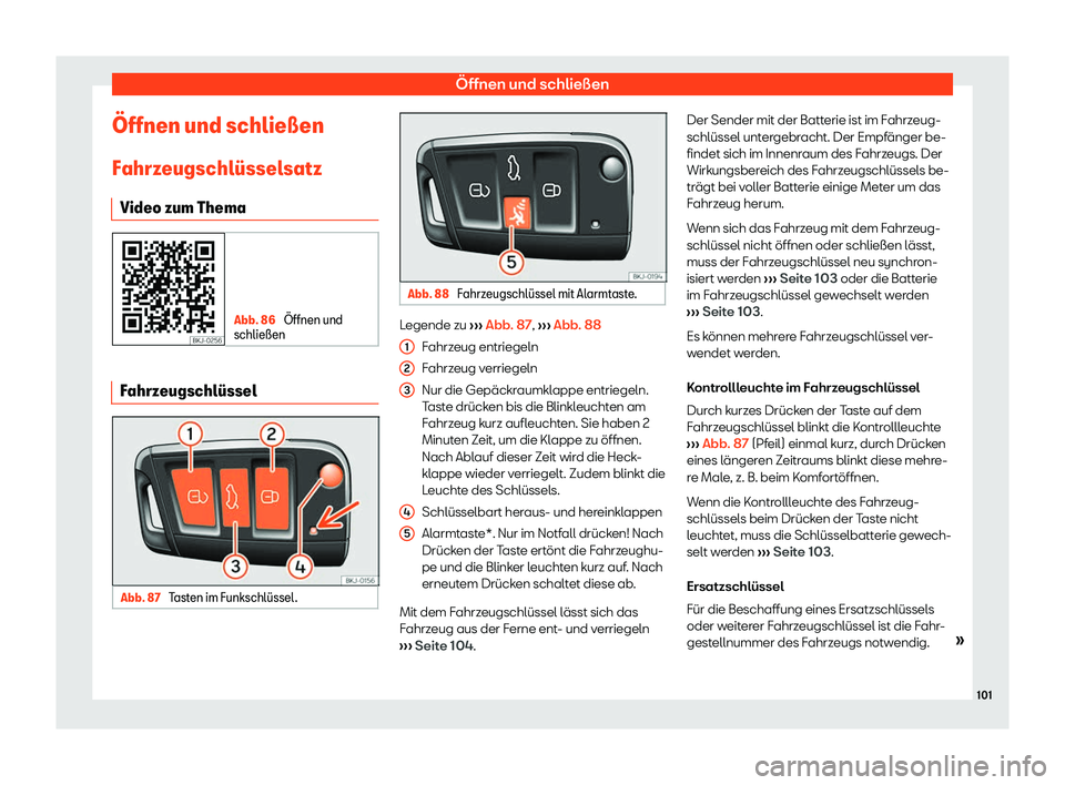 Seat Ateca 2019  Betriebsanleitung (in German) Öffnen und schließen
