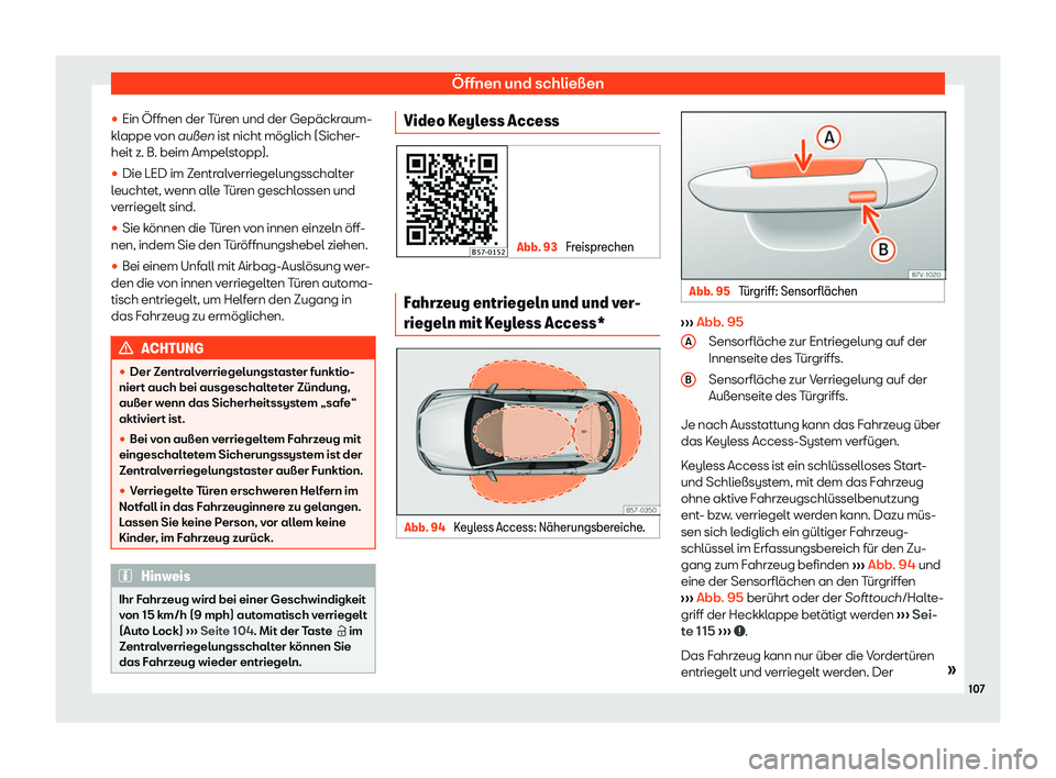 Seat Ateca 2019  Betriebsanleitung (in German) Öffnen und schließen
