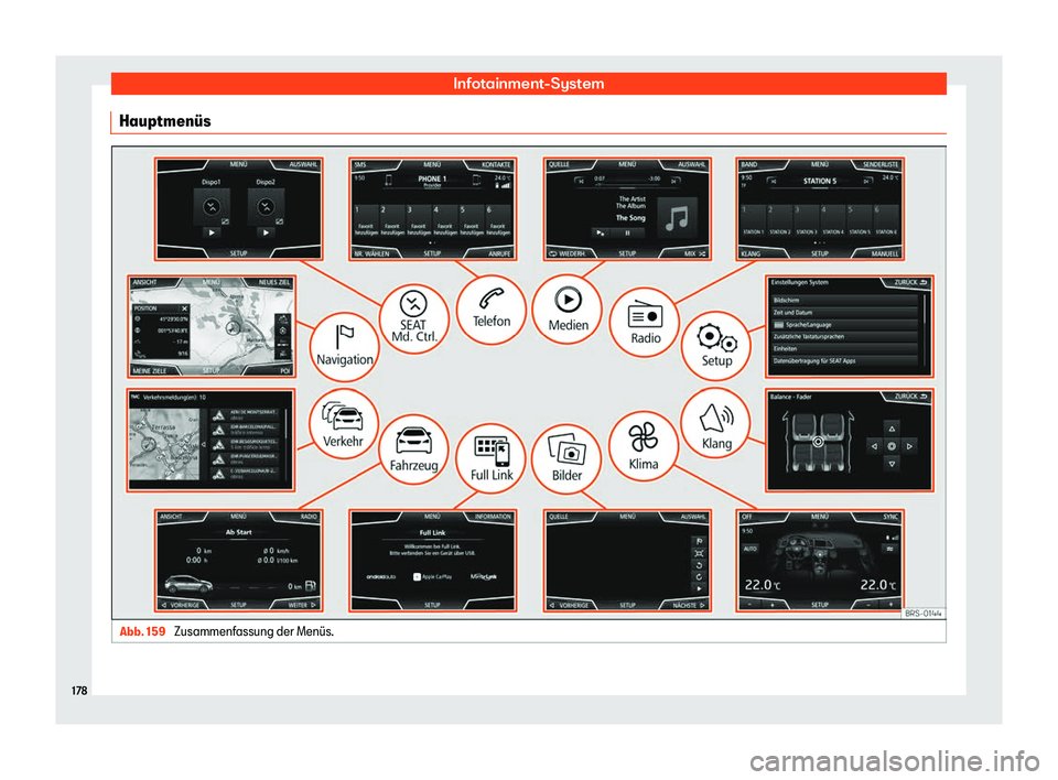 Seat Ateca 2019  Betriebsanleitung (in German) Infotainment-System
Hauptmen