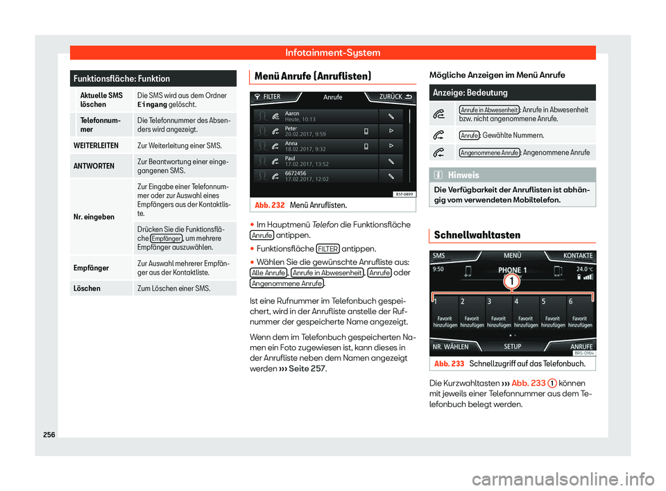 Seat Ateca 2019  Betriebsanleitung (in German) Infotainment-System
Funktionsfl