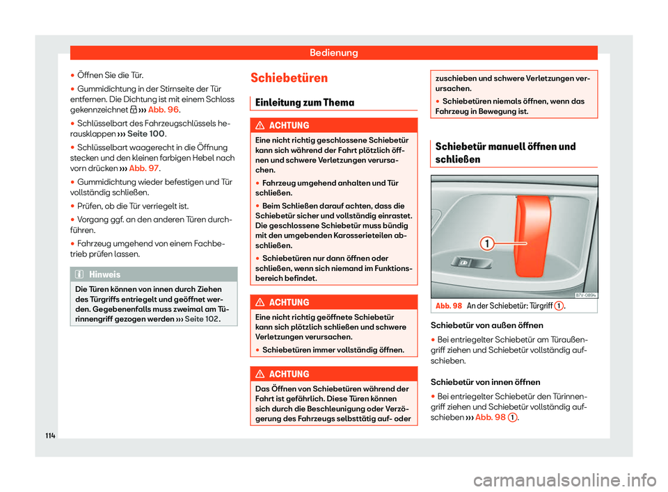 Seat Alhambra 2020  Betriebsanleitung (in German) Bedienung
