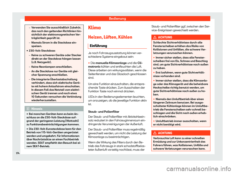 Seat Alhambra 2020  Betriebsanleitung (in German) Bedienung
�