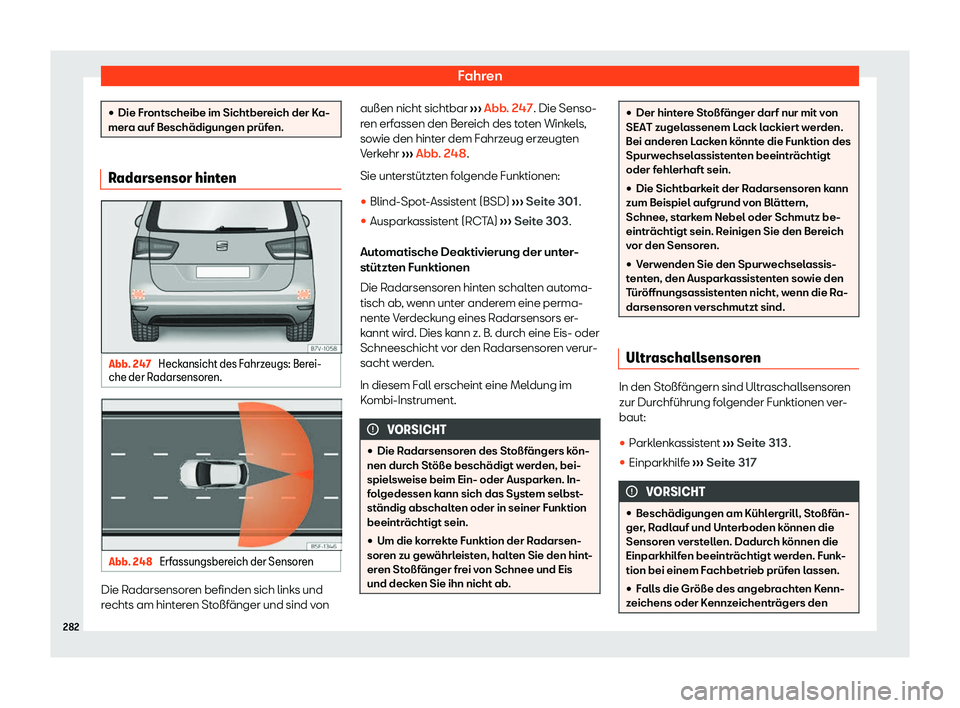 Seat Alhambra 2020  Betriebsanleitung (in German) Fahren
