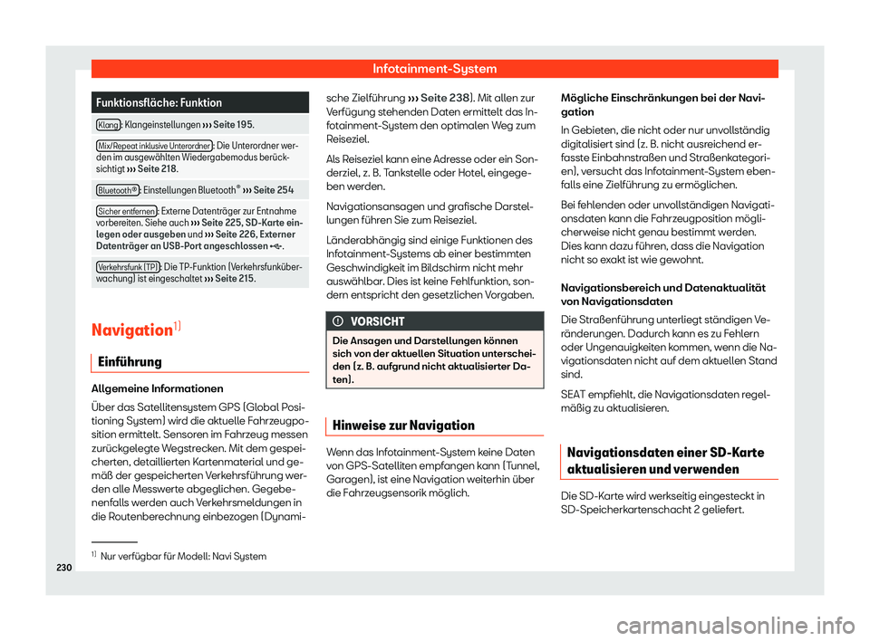 Seat Alhambra 2019  Betriebsanleitung (in German) Infotainment-System
Funktionsfl