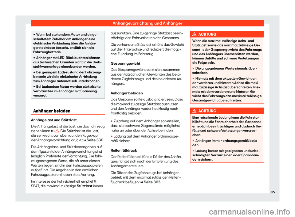 Seat Alhambra 2018  Betriebsanleitung (in German) Anh