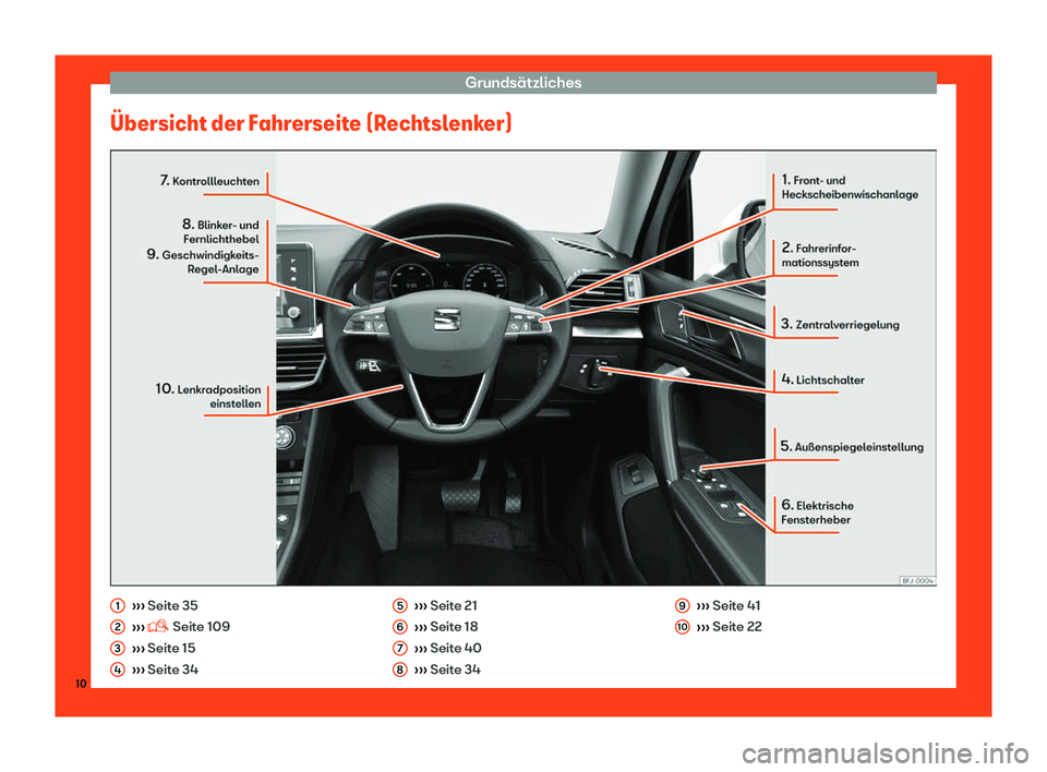 Seat Tarraco 2018  Betriebsanleitung (in German) Grunds