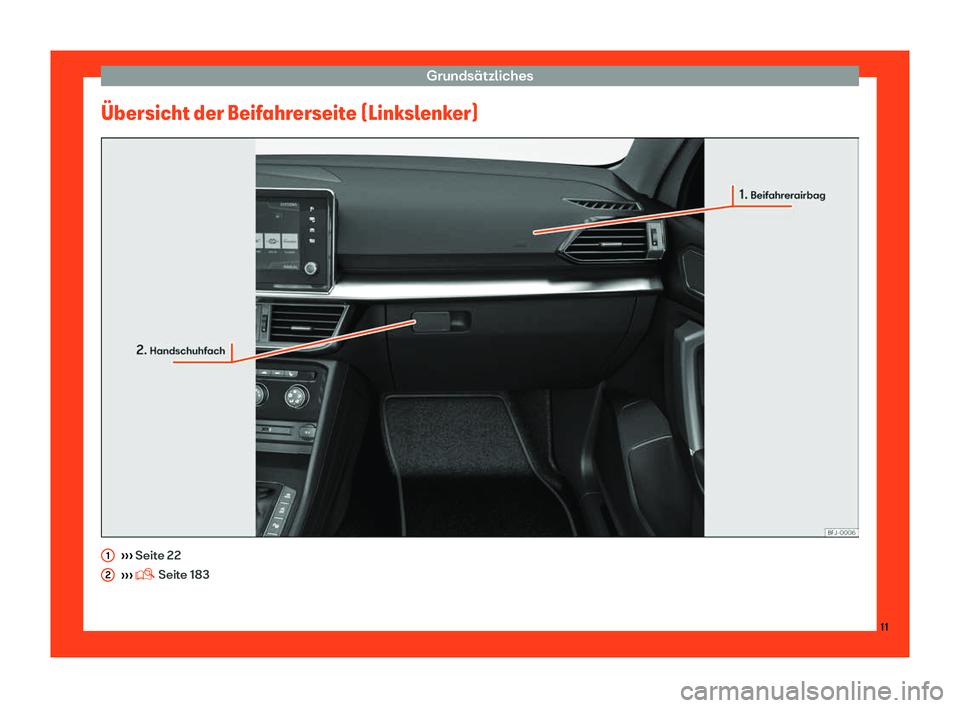 Seat Tarraco 2018  Betriebsanleitung (in German) Grunds