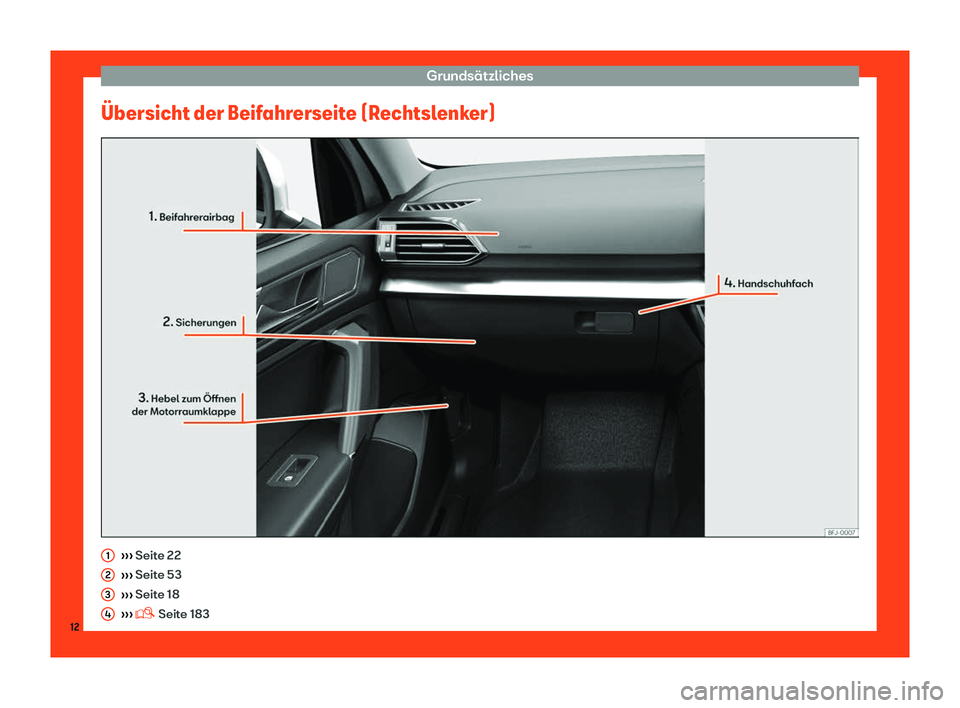 Seat Tarraco 2018  Betriebsanleitung (in German) Grunds