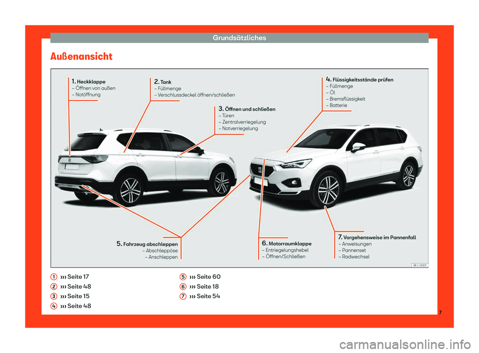 Seat Tarraco 2018  Betriebsanleitung (in German) Grunds