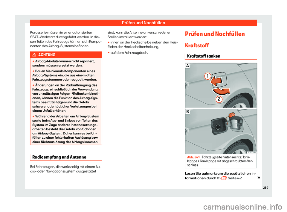 Seat Toledo 2018  Betriebsanleitung (in German) Pr