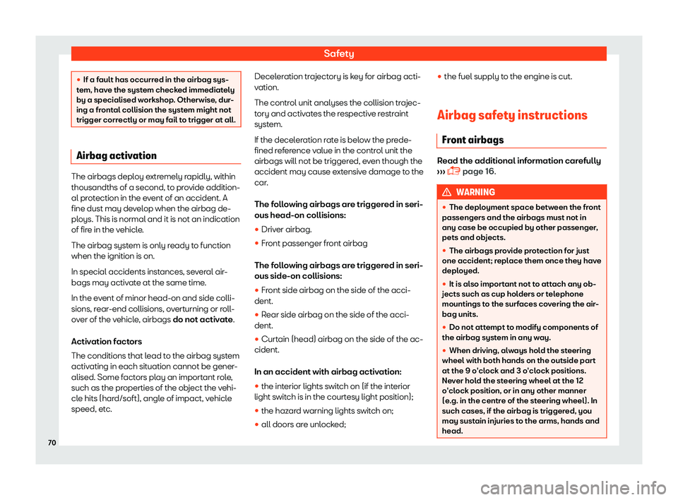 SEAT TOLEDO 2019 Manual PDF Safety
