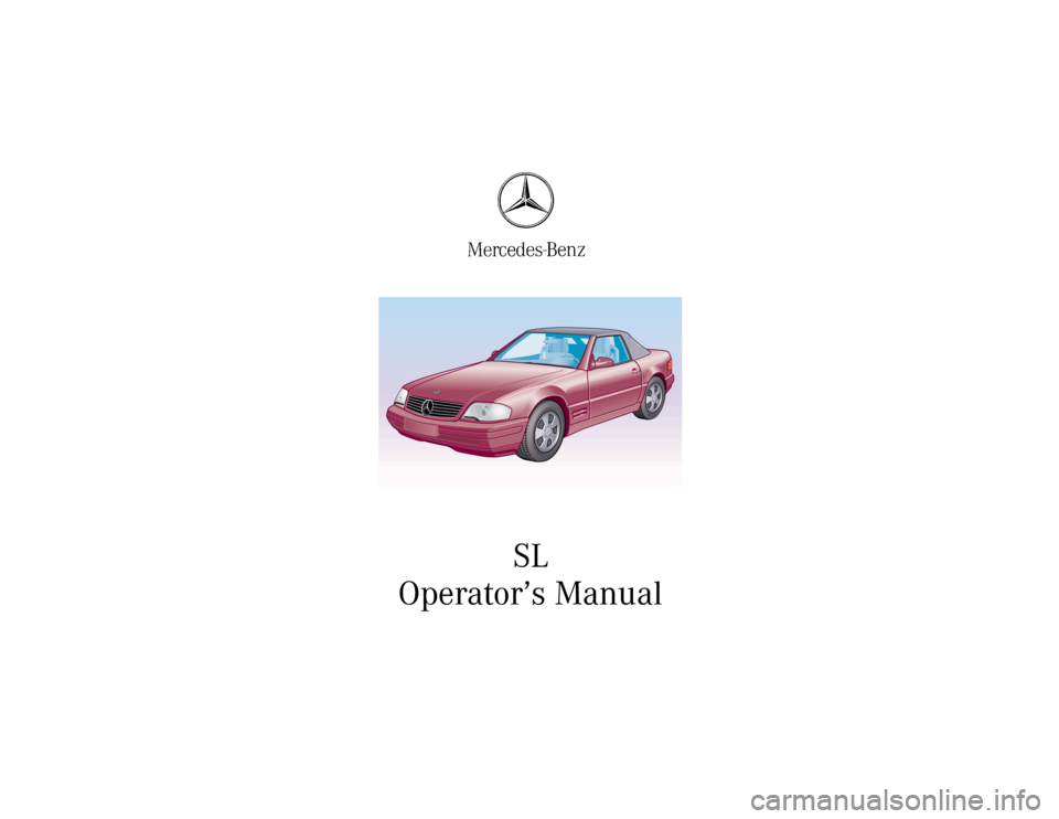 MERCEDES-BENZ SL600 2002 R129 Owners Manual 