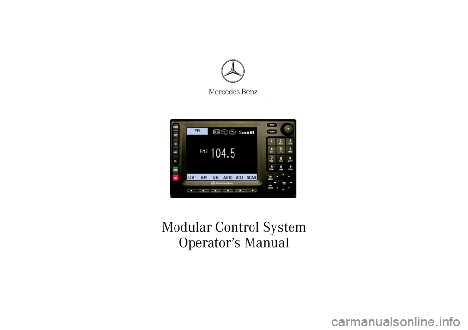 MERCEDES-BENZ M-Class 2002 W163 Comand Manual Modular Control SystemOperator’s Manual
P  