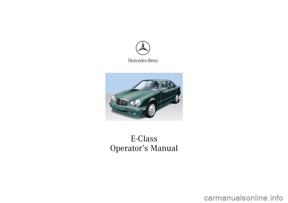 MERCEDES-BENZ E430 2002 W210 Owners Manual 
