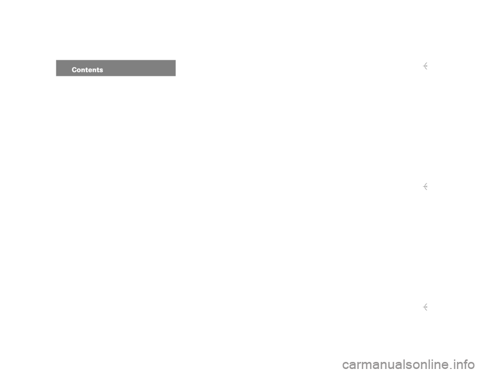 MERCEDES-BENZ SL-Class 2003 R230 Comand Manual Contents 