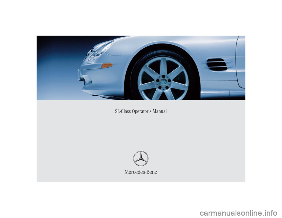MERCEDES-BENZ SL600 2004 R230 Owners Manual 