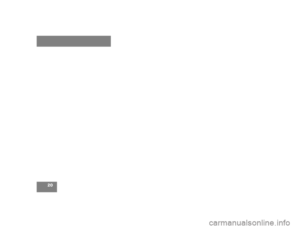 MERCEDES-BENZ ML500 2004 W163 User Guide 20 