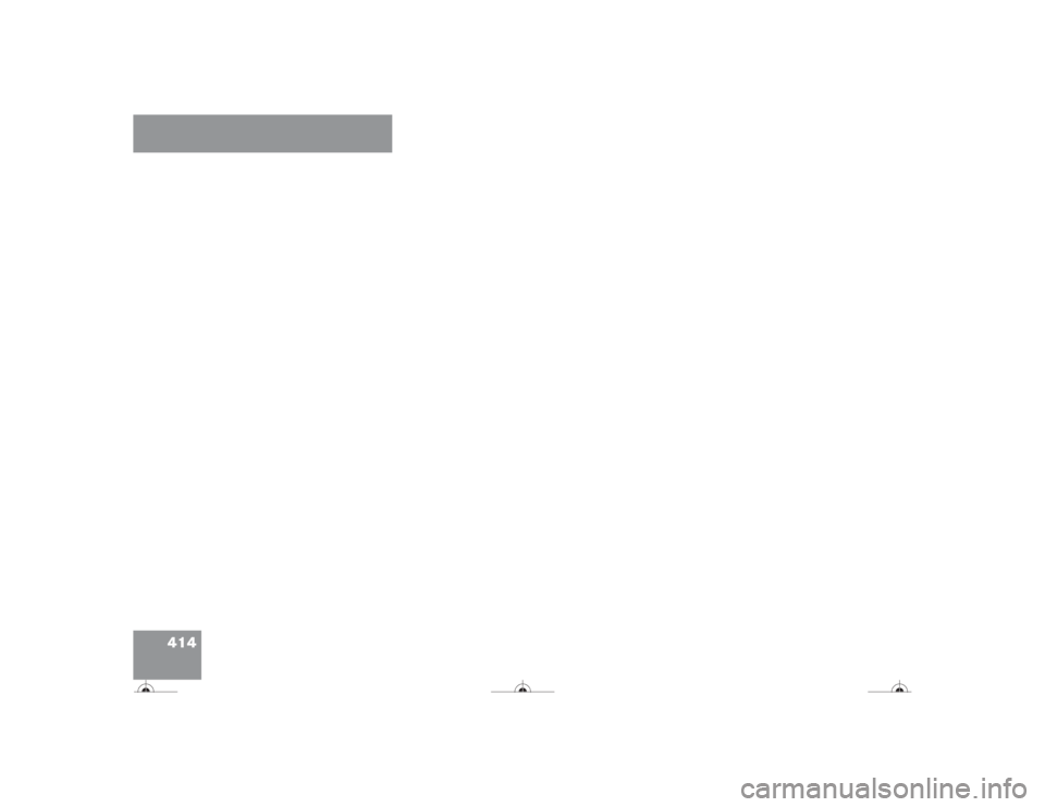 MERCEDES-BENZ CL500 2004 C215 Owners Manual 414 