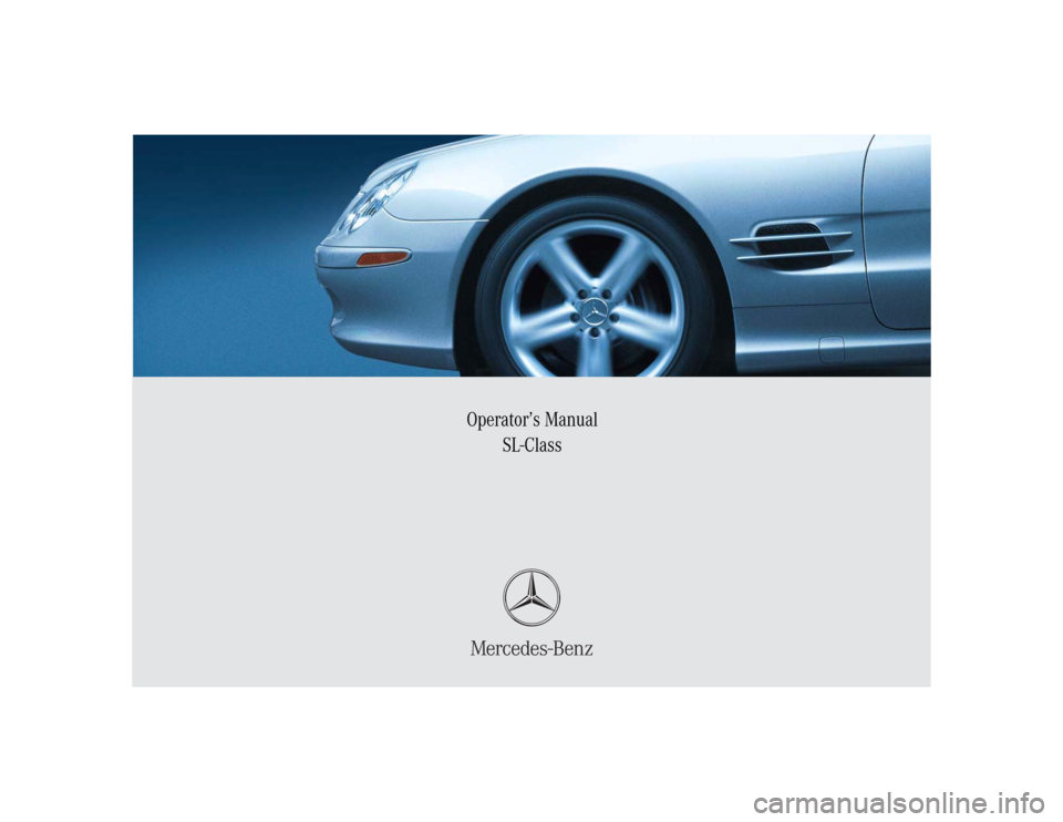 MERCEDES-BENZ SL500 2005 R230 Owners Manual 