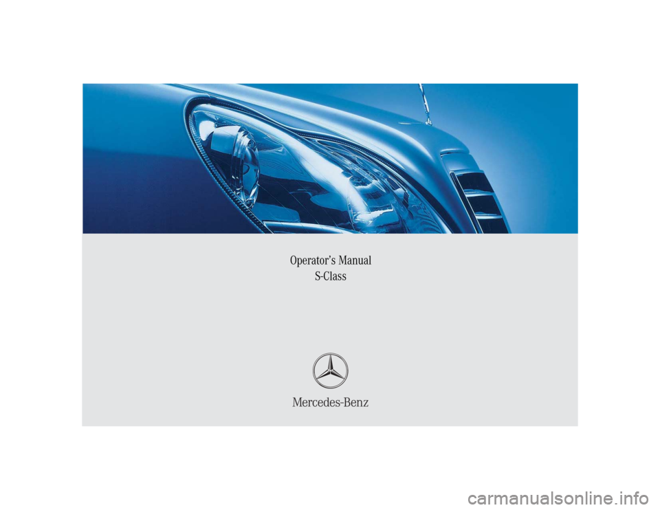 MERCEDES-BENZ S600 2005 W220 Owners Manual 