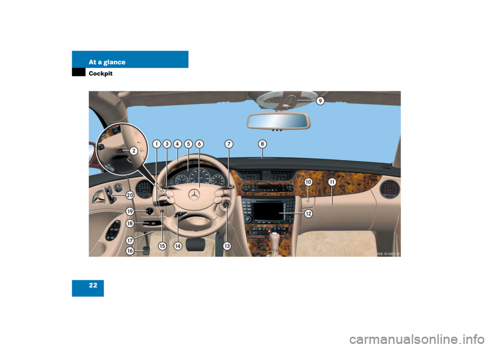 MERCEDES-BENZ CLS500 2006 W219 Owners Guide 22 At a glanceCockpit 