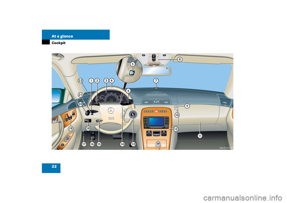 MERCEDES-BENZ CL55AMG 2006 C215 Owners Guide 22 At a glanceCockpit 