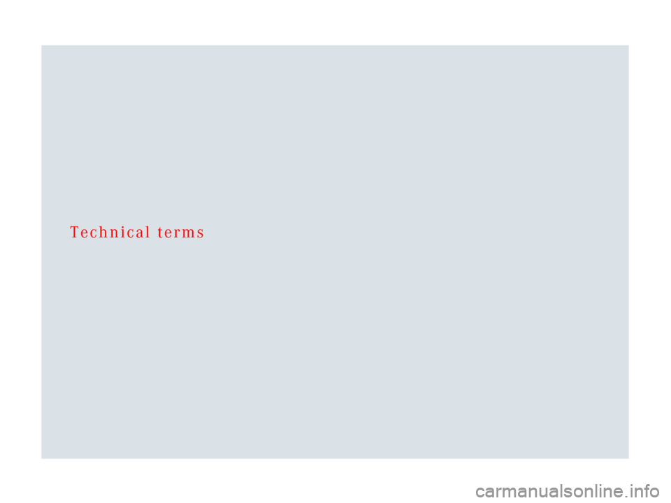 MERCEDES-BENZ SLR 2007 R199 Owners Manual Technical terms 
