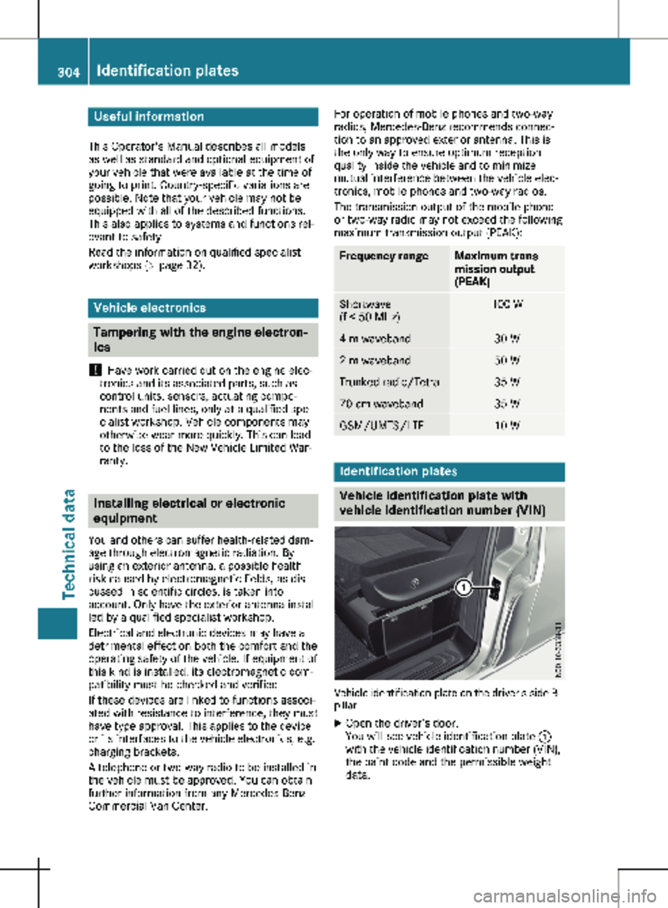 MERCEDES-BENZ METRIS 2020 MY20 Operator’s Manual Useful information
This Operator's Manual describes all models
as well as standard and optional equipment of
your vehicle that were available at the time of
going to print. Country-specific variat MERCEDES-BENZ METRIS 2020 MY20 Operator’s Manual Useful information
This Operator's Manual describes all models
as well as standard and optional equipment of
your vehicle that were available at the time of
going to print. Country-specific variat