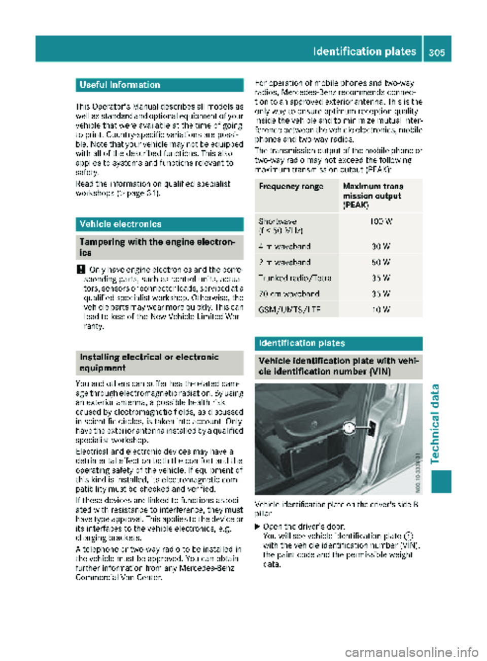 MERCEDES-BENZ METRIS 2019 MY19 Operator’s Manual Useful information
This Operator's Manual describes all models as
well as standard and optional equipment of your
vehicle that were available at the time of going
to print. Country-specific variat MERCEDES-BENZ METRIS 2019 MY19 Operator’s Manual Useful information
This Operator's Manual describes all models as
well as standard and optional equipment of your
vehicle that were available at the time of going
to print. Country-specific variat