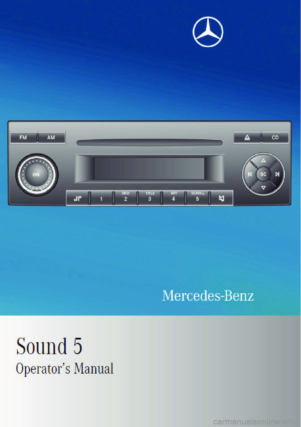 MERCEDES-BENZ SPRINTER 2010 MY 10 Audio Manual MERCEDES-BENZ SPRINTER 2010 MY 10 Audio Manual