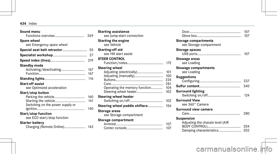 MERCEDES-BENZ E-CLASS COUPE 2021 Owners Manual Sound
menu
Fu nctio nsovervie w... ............................2 69
Spar ewhe el
see Emer gency sparewheel
Specia lseat beltretract or........ <00110011001100110011001100110011001100110011001100110011 MERCEDES-BENZ E-CLASS COUPE 2021 Owners Manual Sound
menu
Fu nctio nsovervie w... ............................2 69
Spar ewhe el
see Emer gency sparewheel
Specia lseat beltretract or........ <00110011001100110011001100110011001100110011001100110011