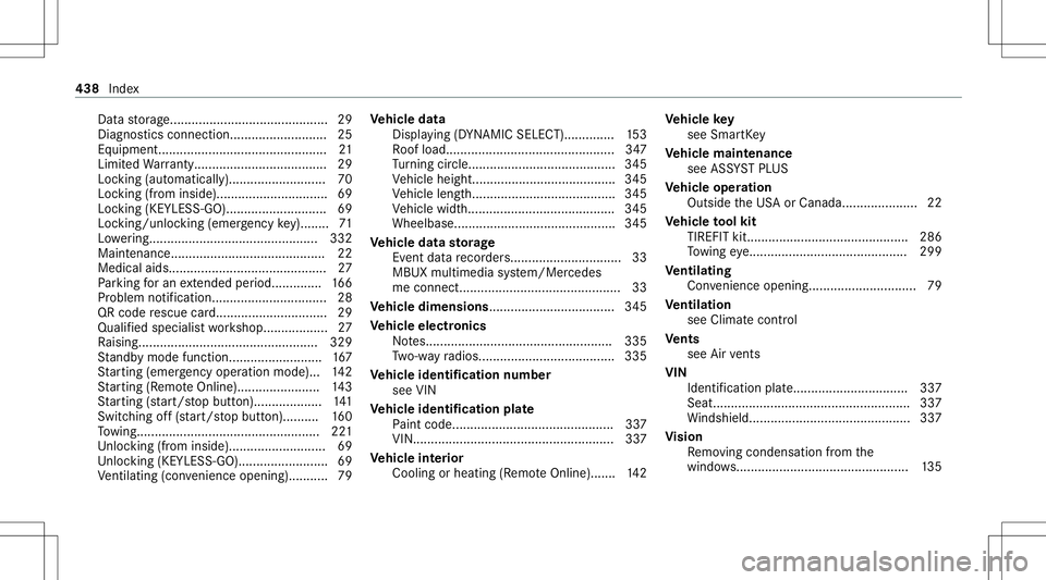 MERCEDES-BENZ E-CLASS COUPE 2021 Owners Manual Dat
ast or ag e... ......... ................................ 29
Diagnos ticsconn ection..... ............... .......2 5
Eq uipme nt............. .................................. 21
Limit edWarrant MERCEDES-BENZ E-CLASS COUPE 2021 Owners Manual Dat
ast or ag e... ......... ................................ 29
Diagnos ticsconn ection..... ............... .......2 5
Eq uipme nt............. .................................. 21
Limit edWarrant