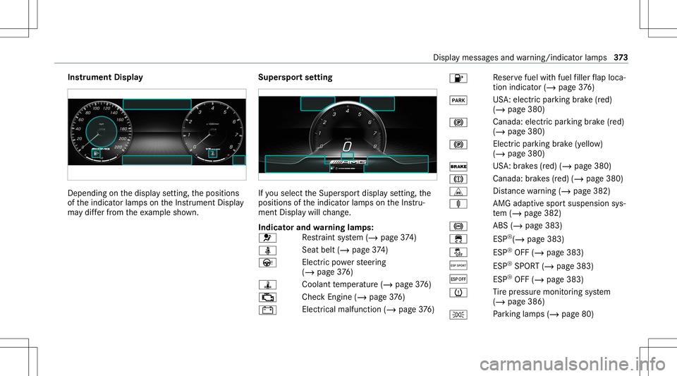 MERCEDES-BENZ GT COUPE 2021 AMG Owners Manual Ins
trum ent Disp lay De
pen dingon thedispla yse tting, theposition s
of theindicat orlam pson theIns trument Display
ma ydif ferfr om theex am ple shown. Sup
erspor tse tting If
yo usele cttheSuper MERCEDES-BENZ GT COUPE 2021 AMG Owners Manual Ins
trum ent Disp lay De
pen dingon thedispla yse tting, theposition s
of theindicat orlam pson theIns trument Display
ma ydif ferfr om theex am ple shown. Sup
erspor tse tting If
yo usele cttheSuper