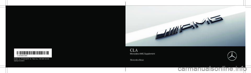 MERCEDES-BENZ CLA COUPE 2021  AMG Owners Manual 