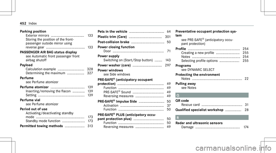 MERCEDES-BENZ GLE COUPE 2021  Owners Manual Pa
rking posit ion
Ex terior mir rors <0011001100110011001100110011001100110011001100110011001100110011
0011001100110011001100110011001100110011001100110011001100110011
001100110011> 133
St or ing the