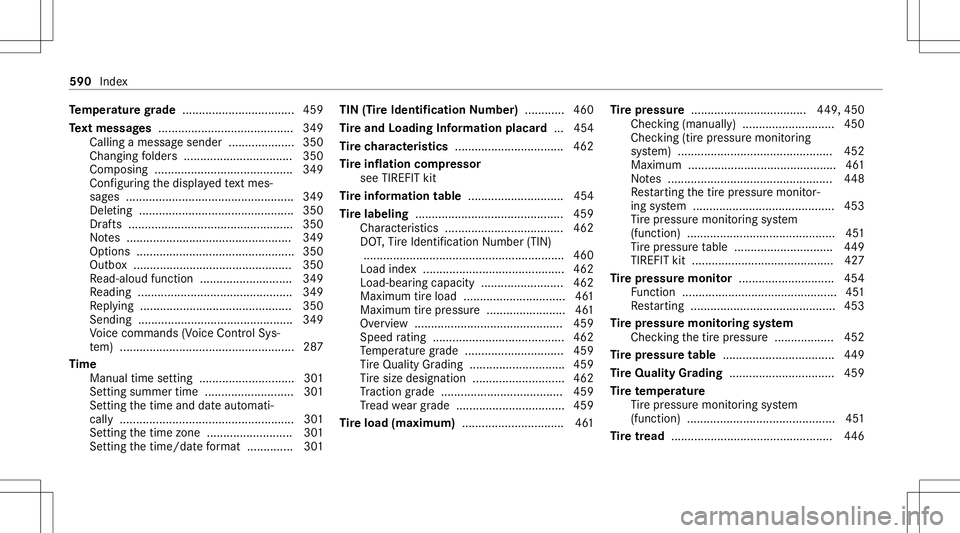 MERCEDES-BENZ S-CLASS 2020 Owners Manual Te
mp eratur eg rade ....... ........................... 459
Te xt messag es......... ................................ 349
Call ingam essag esender .................... 350
Changing folder s.......... MERCEDES-BENZ S-CLASS 2020 Owners Manual Te
mp eratur eg rade ....... ........................... 459
Te xt messag es......... ................................ 349
Call ingam essag esender .................... 350
Changing folder s..........