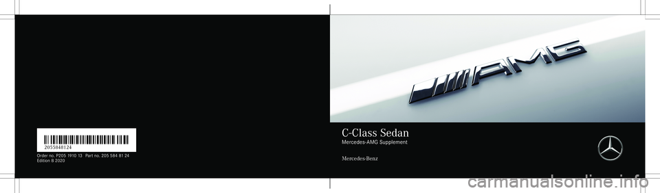 MERCEDES-BENZ C-CLASS SEDAN 2020  AMG Owners Manual 