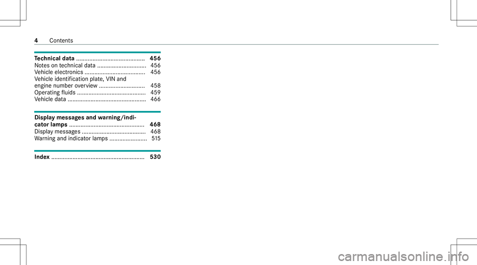 MERCEDES-BENZ CLA COUPE 2020  Owners Manual Te
ch nical data.......................................... 456
No teson tech nica lda ta <0011001100110011001100110011001100110011001100110011001100110011
001100110011001100110011001100110011001100110