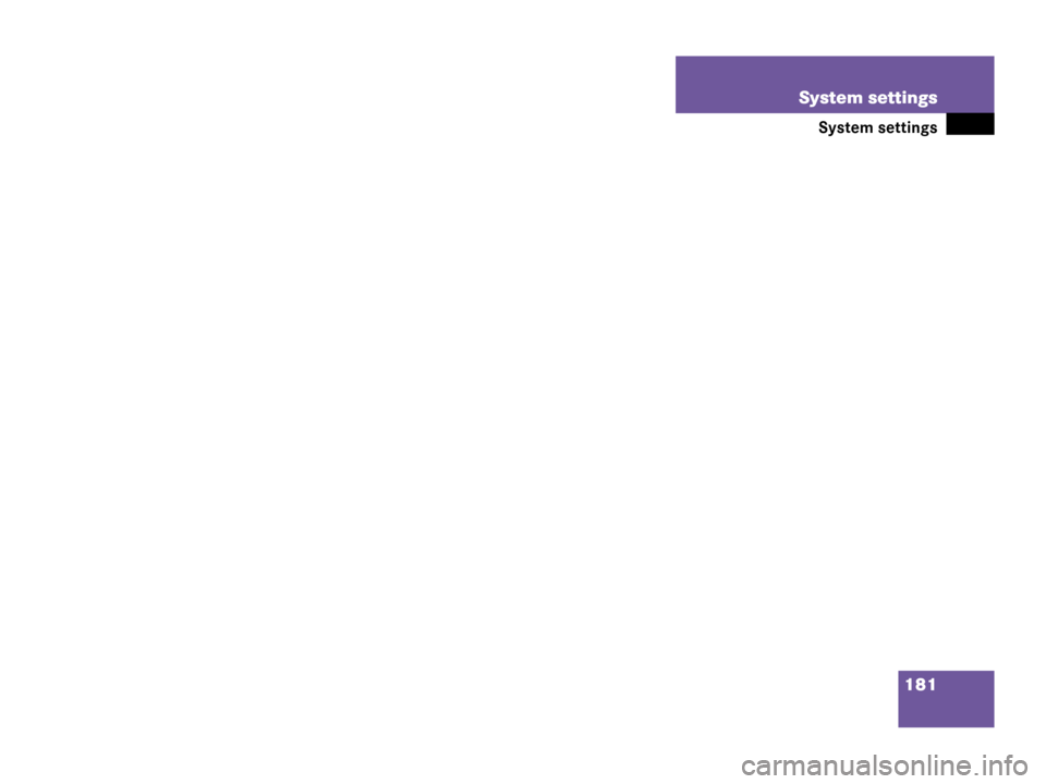 MERCEDES-BENZ G-Class 2007 W463 Comand Manual 181 System settings
System settings 