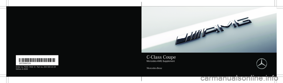 MERCEDES-BENZ C-CLASS COUPE 2020  AMG Owners Manual 